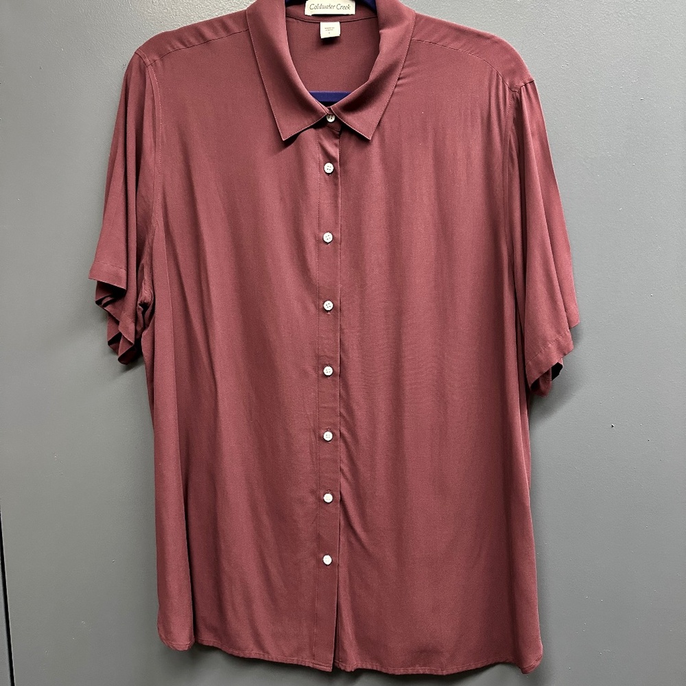 Coldwater Creek rayon tunic blouse-L